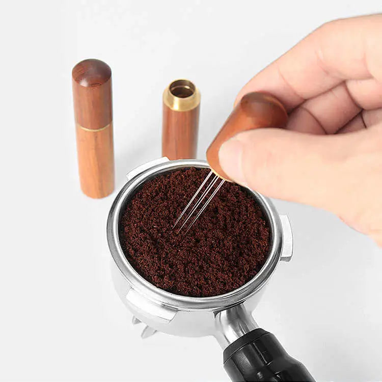 WDT coffee distribution tool shown from a second angle