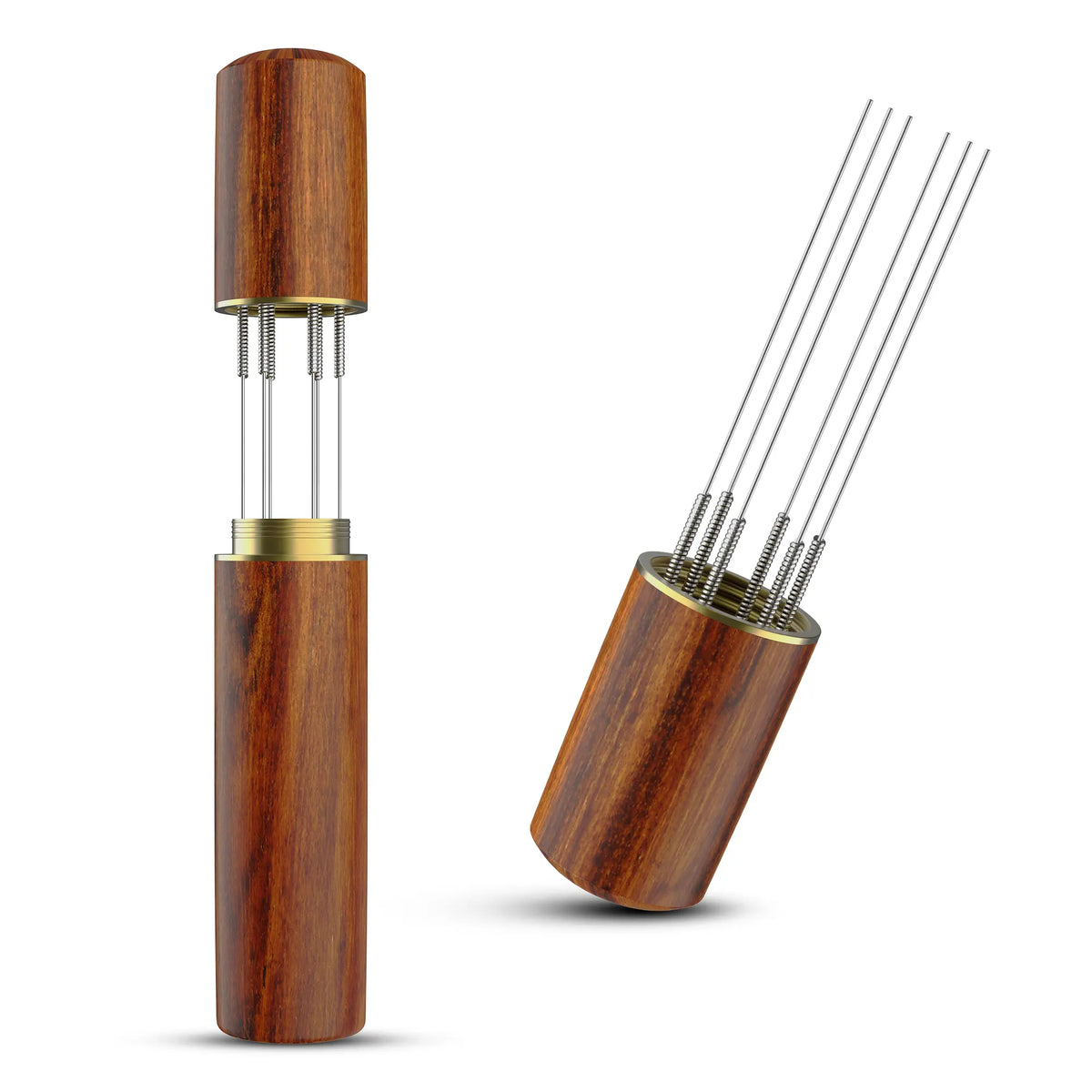 WDT Tool - 6 Needle Espresso Distribution Tool with Wooden Handle