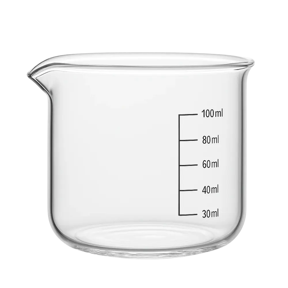 Dual Spout Espresso Measuring Cup 100 ml - Borosilicate Glass