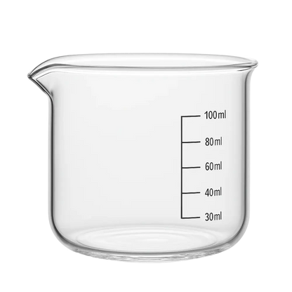 Dual Spout Espresso Measuring Cup 100 ml - Borosilicate Glass